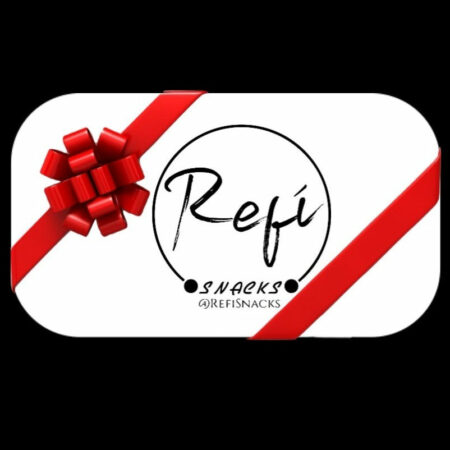 RefiSnacks logo wrapped in bow